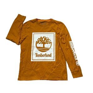 Timberland Men’s Tan & White Long Sleeve T Shirt Size Medium New with defect